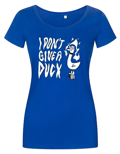 I Don't Give A Duck - Rock, Punk, Edgy, Duck, Statement, Spruch, Typo, Funny, Ente, Goose, Gans - Damen T-Shirt