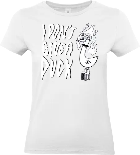 I Don't Give A Duck - Rock, Punk, Edgy, Duck, Statement, Spruch, Typo, Funny, Ente, Goose, Gans - Standard T-Shirt (Frauen)