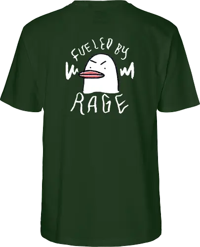 Fueled By Rage - Duck, Ente, Spruch, Typo, Statement, Edgy - Fairtrade T-Shirt