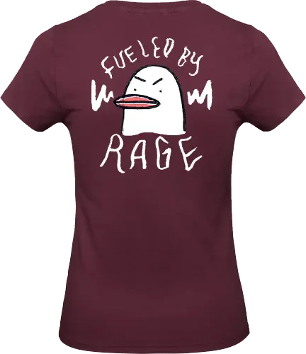 Fueled By Rage - Duck, Ente, Spruch, Typo, Statement, Edgy - Standard T-Shirt (Frauen)