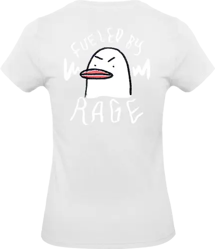 Fueled By Rage - Duck, Ente, Spruch, Typo, Statement, Edgy - Standard T-Shirt (Frauen)