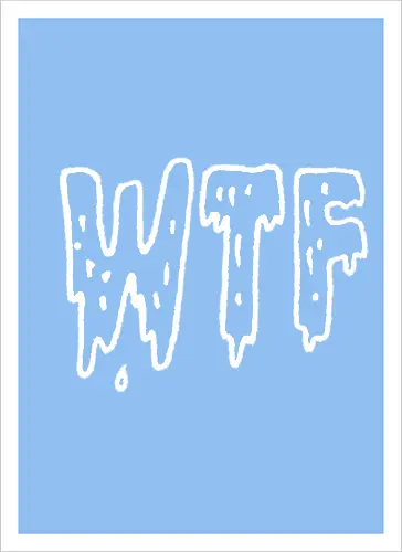 WTF - Spruch, Typo, WTF, Funny, Edgy - Kunstdruck