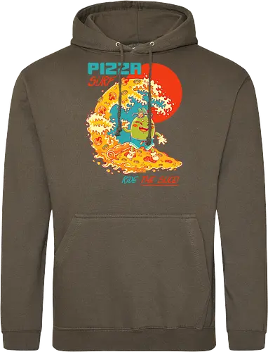 PIZZA SURF - pizza party, cute, joke, funny, pizza, surf, summer, cool, vacation - Standard Hoodie
