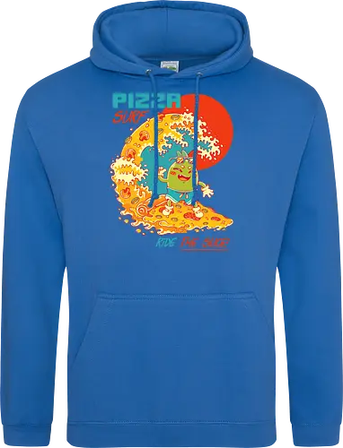 PIZZA SURF - pizza party, cute, joke, funny, pizza, surf, summer, cool, vacation - Standard Hoodie