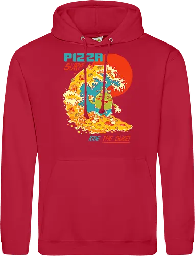 PIZZA SURF - pizza party, cute, joke, funny, pizza, surf, summer, cool, vacation - Standard Hoodie