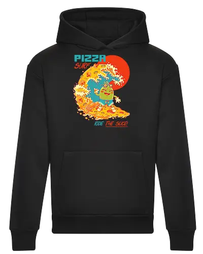 PIZZA SURF - pizza party, cute, joke, funny, pizza, surf, summer, cool, vacation - Heavyweight Hoodie