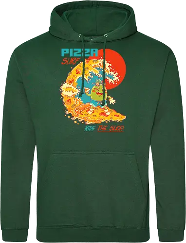 PIZZA SURF - pizza party, cute, joke, funny, pizza, surf, summer, cool, vacation - Standard Hoodie