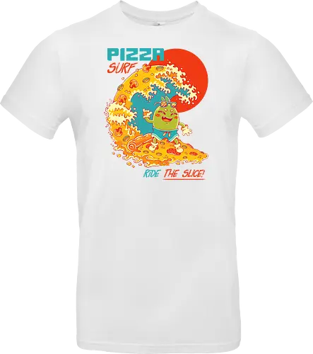 PIZZA SURF - pizza party, cute, joke, funny, pizza, surf, summer, cool, vacation - Standard T-Shirt