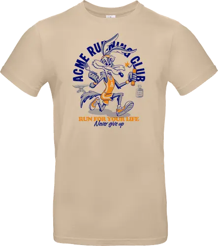 Run for Your Life - retro, cartoon, humor, funny, vintage, running, runner, speed, adventure, action, sport, racing, classic, nostalgia, popculture, animation, comic, character, energetic, fast, escape, chase, vintageart, streetwear, colorful, illustration, athletics, motivation, nevergiveup, fun - Standard T-Shirt