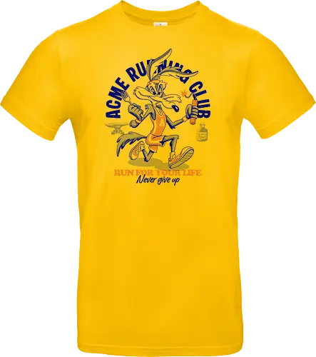 Run for Your Life - retro, cartoon, humor, funny, vintage, running, runner, speed, adventure, action, sport, racing, classic, nostalgia, popculture, animation, comic, character, energetic, fast, escape, chase, vintageart, streetwear, colorful, illustration, athletics, motivation, nevergiveup, fun - Standard T-Shirt
