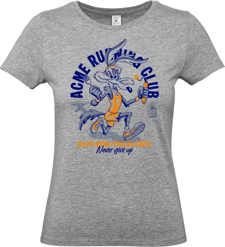 Run for Your Life - retro, cartoon, humor, funny, vintage, running, runner, speed, adventure, action, sport, racing, classic, nostalgia, popculture, animation, comic, character, energetic, fast, escape, chase, vintageart, streetwear, colorful, illustration, athletics, motivation, nevergiveup, fun - Standard T-Shirt (Frauen)