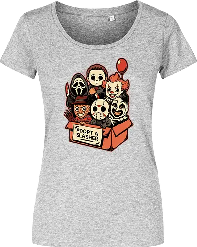 Adopt Slash Horror - Killer, Assassin, Gore, Halloween, Halloween Movie, Halloween Movies, Friday, vintage, Ghost, Clown, Evil Clown, Nightmare, Adoption, Adopt, Pet Adoption, Adopt Me, Slasher, Slash, Classic Horror, Horror, Horror Comedy, Horror Movies, Horror Movie, 80s Horror, Survival Horror, Cosmic Horror, Horror Fan Art, Cute Horror, Horror Aesthetic, Movies, Movie, Classic Movie, Classic, Classic Movies, Survival, Survive, Fan Art, Mashup, Cute, Spooky Season, Spooky, Spooky Cute, Spooky Art, Spooky, Creepy Monsters, Creepy, Monsters, Monster, Scary Movie, Scary, Scary Art, Serial Killer, retro - Damen T-Shirt