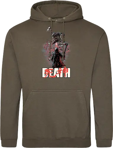 Death Rider Anime - Bible, Skull, Skeleton, Post-apocalyptic, Apocalypse, Armageddon, Grim Reaper, Horse, Death God, Death, Angel Of Death, Rider, Anime, Poster, Manga, Japanese Art, Japanese, Mashup - Standard Hoodie