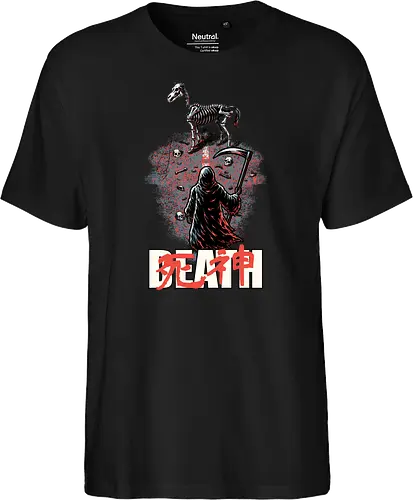 Death Rider Anime - Bible, Skull, Skeleton, Post-apocalyptic, Apocalypse, Armageddon, Grim Reaper, Horse, Death God, Death, Angel Of Death, Rider, Anime, Poster, Manga, Japanese Art, Japanese, Mashup - Fairtrade T-Shirt
