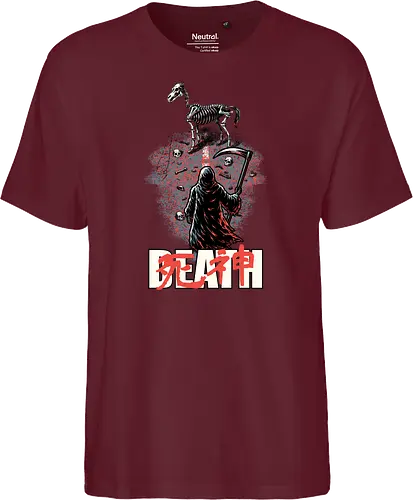 Death Rider Anime - Bible, Skull, Skeleton, Post-apocalyptic, Apocalypse, Armageddon, Grim Reaper, Horse, Death God, Death, Angel Of Death, Rider, Anime, Poster, Manga, Japanese Art, Japanese, Mashup - Fairtrade T-Shirt