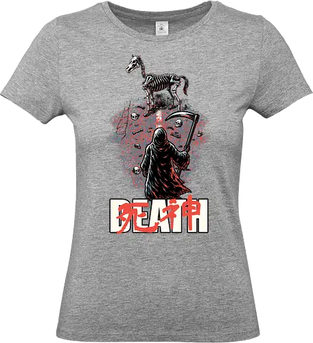 Death Rider Anime - Bible, Skull, Skeleton, Post-apocalyptic, Apocalypse, Armageddon, Grim Reaper, Horse, Death God, Death, Angel Of Death, Rider, Anime, Poster, Manga, Japanese Art, Japanese, Mashup - Standard T-Shirt (Frauen)
