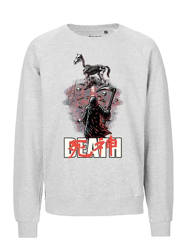 Death Rider Anime - Bible, Skull, Skeleton, Post-apocalyptic, Apocalypse, Armageddon, Grim Reaper, Horse, Death God, Death, Angel Of Death, Rider, Anime, Poster, Manga, Japanese Art, Japanese, Mashup - Fairtrade Sweatshirt