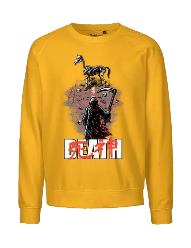 Death Rider Anime - Bible, Skull, Skeleton, Post-apocalyptic, Apocalypse, Armageddon, Grim Reaper, Horse, Death God, Death, Angel Of Death, Rider, Anime, Poster, Manga, Japanese Art, Japanese, Mashup - Fairtrade Sweatshirt