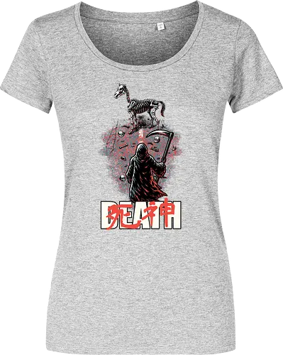 Death Rider Anime - Bible, Skull, Skeleton, Post-apocalyptic, Apocalypse, Armageddon, Grim Reaper, Horse, Death God, Death, Angel Of Death, Rider, Anime, Poster, Manga, Japanese Art, Japanese, Mashup - Damen T-Shirt