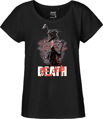 Death Rider Anime - Bible, Skull, Skeleton, Post-apocalyptic, Apocalypse, Armageddon, Grim Reaper, Horse, Death God, Death, Angel Of Death, Rider, Anime, Poster, Manga, Japanese Art, Japanese, Mashup - Fairtrade Girl Shirt