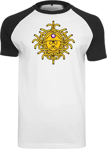 Third Eye Jake Cartoon - Hund, Gelb, Cartoon, Zeichentrickfilm, Drittes Auge, Jake, Fanart - Raglan T-Shirt