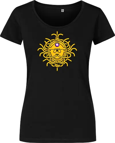Third Eye Jake Cartoon - Hund, Gelb, Cartoon, Zeichentrickfilm, Drittes Auge, Jake, Fanart - Damen T-Shirt
