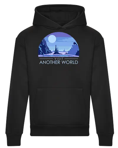 Visit Another World - Retro Video Game - gamerlife, video games lover, videogames, video game, 8 bit, 8bit, 90s, another world, gamer, gaming, gaming addict, nostalgia, pixelart, retro, 1990s - Heavyweight Hoodie