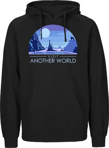 Visit Another World - Retro Video Game - gamerlife, video games lover, videogames, video game, 8 bit, 8bit, 90s, another world, gamer, gaming, gaming addict, nostalgia, pixelart, retro, 1990s - Fairtrade Hoodie