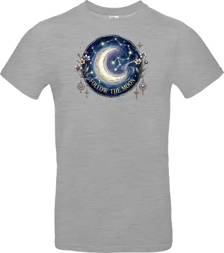 Magic Moon and Stars Night Sky Graphic design - CelestialDesign, MoonAndStars, NightSkyArt, StarryNight, CosmicVibes, MagicMoon, AstronomyLover, DreamyAesthetic, NightSkyDesign - Standard T-Shirt