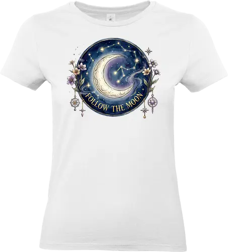 Magic Moon and Stars Night Sky Graphic design - CelestialDesign, MoonAndStars, NightSkyArt, StarryNight, CosmicVibes, MagicMoon, AstronomyLover, DreamyAesthetic, NightSkyDesign - Standard T-Shirt (Frauen)