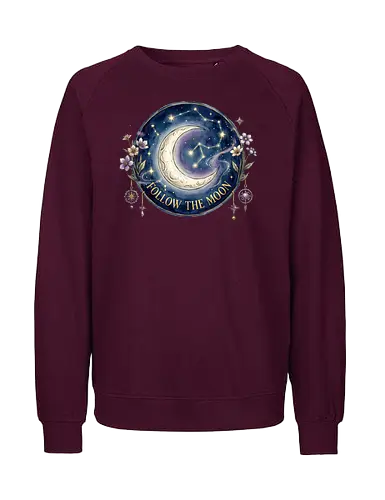 Magic Moon and Stars Night Sky Graphic design - CelestialDesign, MoonAndStars, NightSkyArt, StarryNight, CosmicVibes, MagicMoon, AstronomyLover, DreamyAesthetic, NightSkyDesign - Fairtrade Sweatshirt