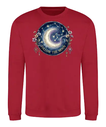 Magic Moon and Stars Night Sky Graphic design - CelestialDesign, MoonAndStars, NightSkyArt, StarryNight, CosmicVibes, MagicMoon, AstronomyLover, DreamyAesthetic, NightSkyDesign - Sweatshirt