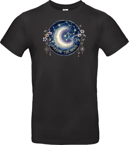 Magic Moon and Stars Night Sky Graphic design - CelestialDesign, MoonAndStars, NightSkyArt, StarryNight, CosmicVibes, MagicMoon, AstronomyLover, DreamyAesthetic, NightSkyDesign - Standard T-Shirt