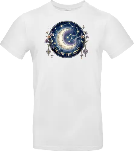 Magic Moon and Stars Night Sky Graphic design - CelestialDesign, MoonAndStars, NightSkyArt, StarryNight, CosmicVibes, MagicMoon, AstronomyLover, DreamyAesthetic, NightSkyDesign - Standard T-Shirt