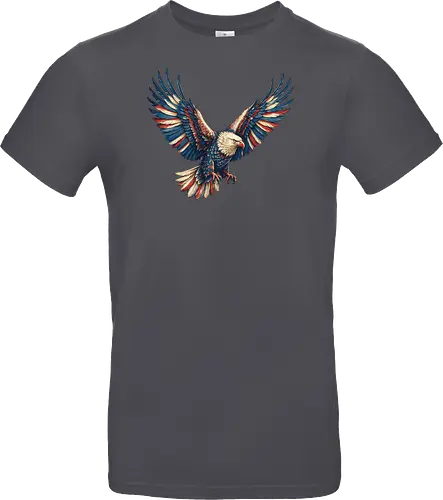 Majestätischer Adler - > EagleDesign, MajesticEagle, FreedomVibes, BirdOfPrey, WildlifeArt, PowerfulEagle, AmericanSymbol, AnimalGraphic, NatureLovers - Standard T-Shirt