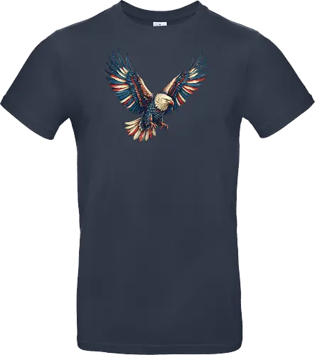 Majestätischer Adler - > EagleDesign, MajesticEagle, FreedomVibes, BirdOfPrey, WildlifeArt, PowerfulEagle, AmericanSymbol, AnimalGraphic, NatureLovers - Standard T-Shirt