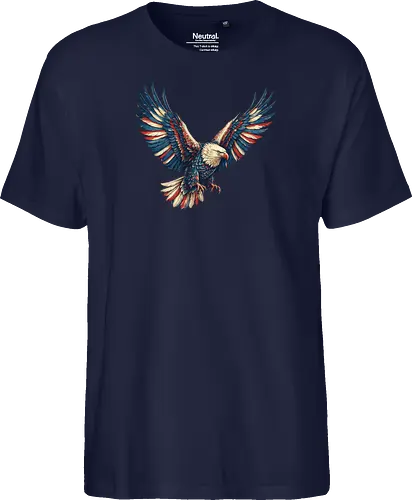 Majestätischer Adler - > EagleDesign, MajesticEagle, FreedomVibes, BirdOfPrey, WildlifeArt, PowerfulEagle, AmericanSymbol, AnimalGraphic, NatureLovers - Fairtrade T-Shirt