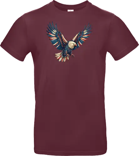 Majestätischer Adler - > EagleDesign, MajesticEagle, FreedomVibes, BirdOfPrey, WildlifeArt, PowerfulEagle, AmericanSymbol, AnimalGraphic, NatureLovers - Standard T-Shirt