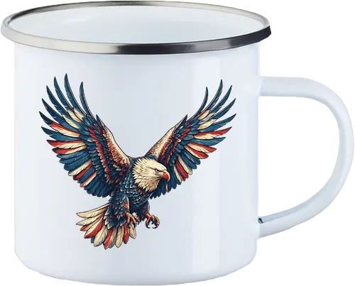 Majestätischer Adler - > EagleDesign, MajesticEagle, FreedomVibes, BirdOfPrey, WildlifeArt, PowerfulEagle, AmericanSymbol, AnimalGraphic, NatureLovers - Emailletasse