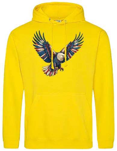 Majestätischer Adler - > EagleDesign, MajesticEagle, FreedomVibes, BirdOfPrey, WildlifeArt, PowerfulEagle, AmericanSymbol, AnimalGraphic, NatureLovers - Standard Hoodie