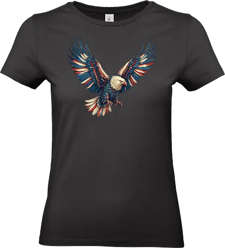 Majestätischer Adler - > EagleDesign, MajesticEagle, FreedomVibes, BirdOfPrey, WildlifeArt, PowerfulEagle, AmericanSymbol, AnimalGraphic, NatureLovers - Standard T-Shirt (Frauen)
