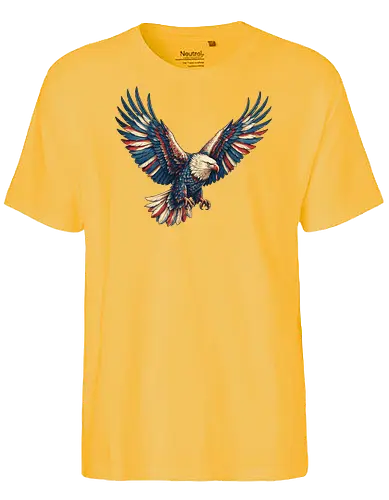 Majestätischer Adler - > EagleDesign, MajesticEagle, FreedomVibes, BirdOfPrey, WildlifeArt, PowerfulEagle, AmericanSymbol, AnimalGraphic, NatureLovers - Fairtrade T-Shirt