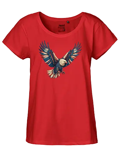 Majestätischer Adler - > EagleDesign, MajesticEagle, FreedomVibes, BirdOfPrey, WildlifeArt, PowerfulEagle, AmericanSymbol, AnimalGraphic, NatureLovers - Fairtrade Girl Shirt