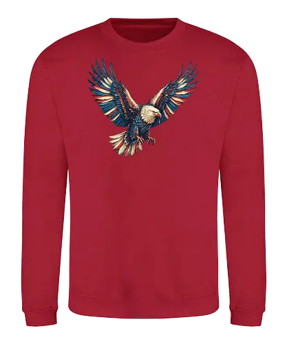 Majestätischer Adler - > EagleDesign, MajesticEagle, FreedomVibes, BirdOfPrey, WildlifeArt, PowerfulEagle, AmericanSymbol, AnimalGraphic, NatureLovers - Sweatshirt