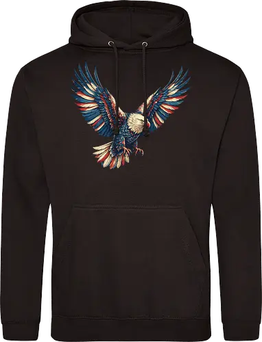 Majestätischer Adler - > EagleDesign, MajesticEagle, FreedomVibes, BirdOfPrey, WildlifeArt, PowerfulEagle, AmericanSymbol, AnimalGraphic, NatureLovers - Standard Hoodie