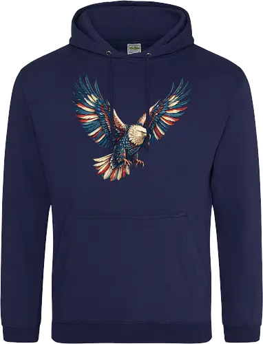 Majestätischer Adler - > EagleDesign, MajesticEagle, FreedomVibes, BirdOfPrey, WildlifeArt, PowerfulEagle, AmericanSymbol, AnimalGraphic, NatureLovers - Standard Hoodie