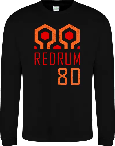 Redrum 80 - vintage, halloweenshirt, movie, horror movie, 80s, 80s movies, cult film, cult movies, halloween, halloween gifts, halloween horror nights, minimalist, retro, scary, terror - Sweatshirt