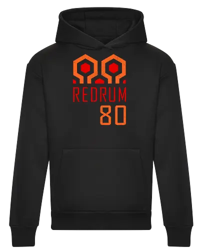 Redrum 80 - vintage, halloweenshirt, movie, horror movie, 80s, 80s movies, cult film, cult movies, halloween, halloween gifts, halloween horror nights, minimalist, retro, scary, terror - Heavyweight Hoodie