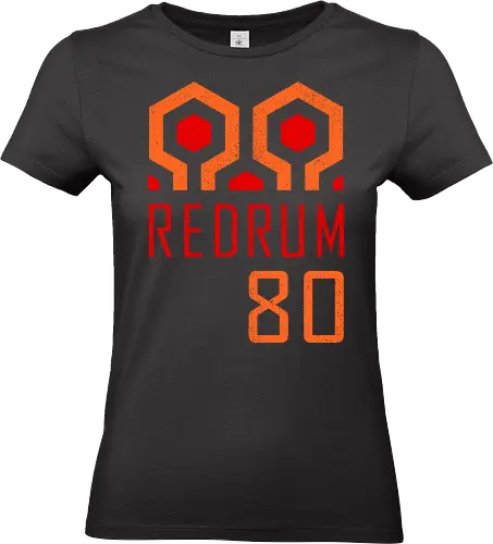 Redrum 80 - vintage, halloweenshirt, movie, horror movie, 80s, 80s movies, cult film, cult movies, halloween, halloween gifts, halloween horror nights, minimalist, retro, scary, terror - Standard T-Shirt (Frauen)