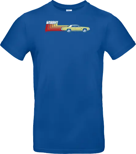 Groovy Classic - Das legendärste Auto im Horror - Evil Dead, classic car art, 80s horror, Ash Williams, Oldsmobile Delta 88, Groovy, The Evil Dead, Evil Dead 2, Army of Darkness, Ash vs Evil Dead, horror cult, vintage horror, retro horror art, Sam Raimi, Bruce Campbell, geek horror, horror movie art - Standard T-Shirt